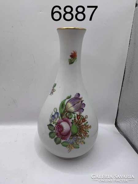 Herendi antik jubileumi nanking bouquet váza, 16 cm-es.6887
