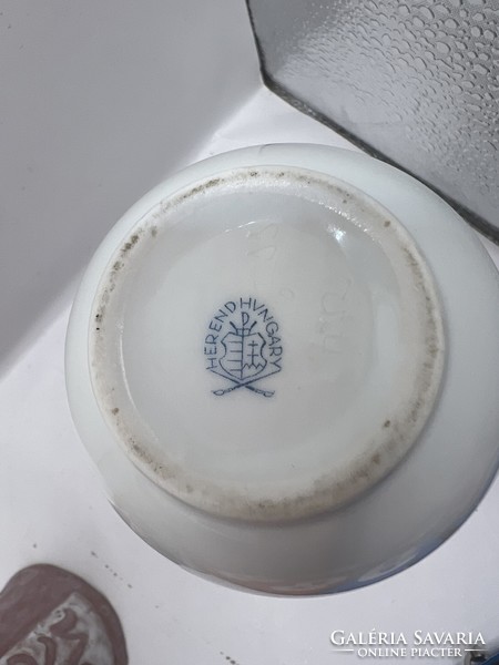 Herendi antik jubileumi nanking bouquet váza, 16 cm-es.6887
