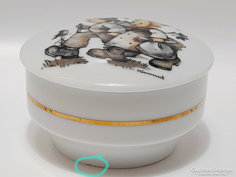 Hummel Goebel porcelán tégely, bonbonier, doboz