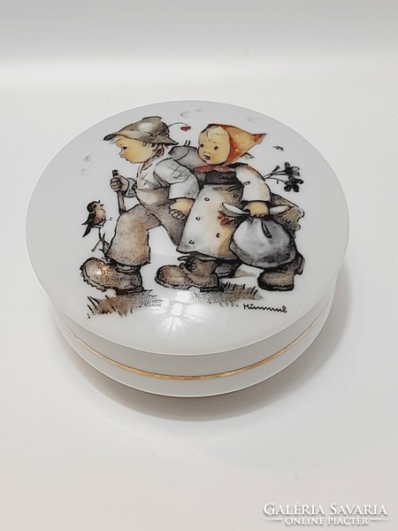 Hummel Goebel porcelán tégely, bonbonier, doboz