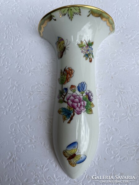 Herendi porcelán nyelű tortalapát és kis faliváza