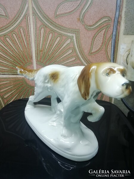Sitzendorf német porcelán szetter , sorszámozott , jelzett ,