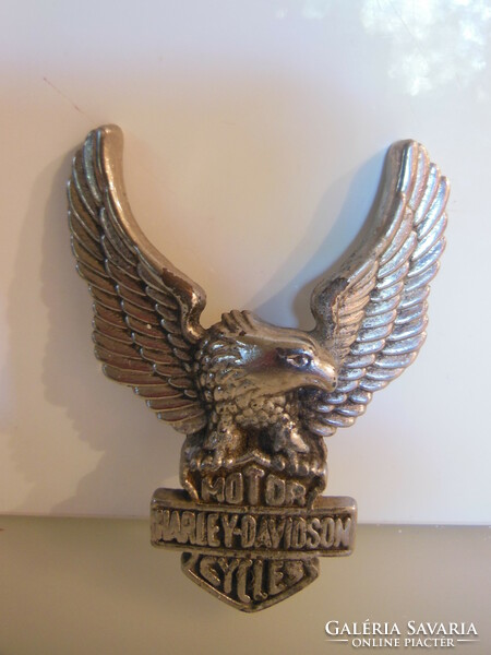 ÖV CSATT - FÉM - HARLEY - DAVIDSON - MOTOROS - 9 x 7 cm  - HIBÁTLAN