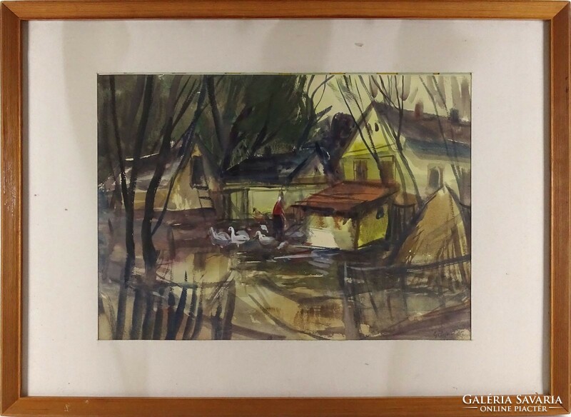1R566 Göldner Tibor : "Parasztudvar" 1985