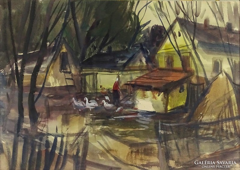 1R566 Göldner Tibor : "Parasztudvar" 1985