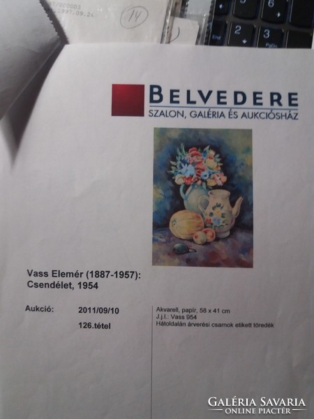 Vass Elemér  / 1887-1957 /