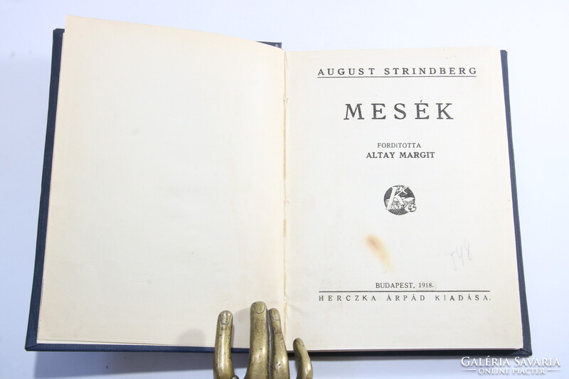 1918 - August Strindberg  -Mesék - Bibliofil példány gyönyörű szecessziós ex libris !!