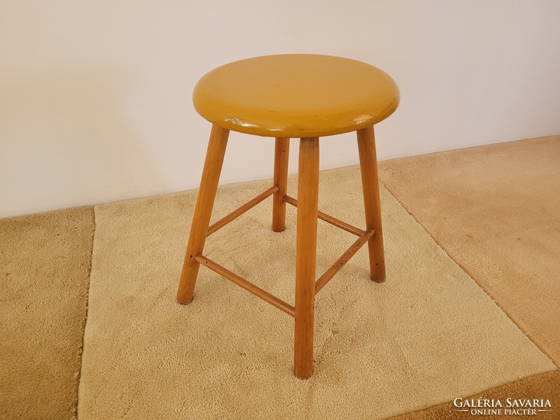 Retro régi fa szék ülőke mid century sámli