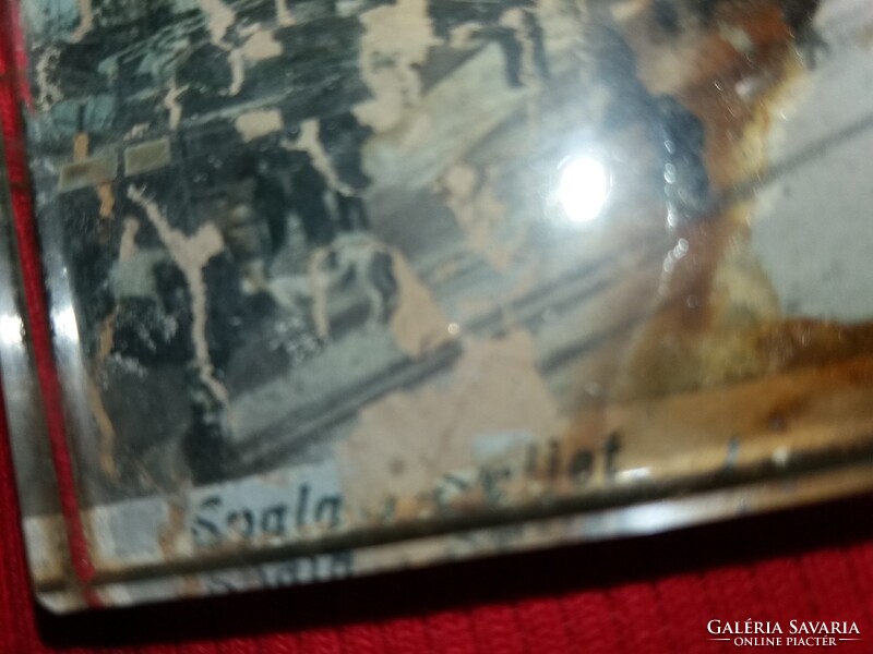 19.sz. gyöngyházas asztali levélnehezék Abbázia Monte Marian kikötő ma Split része a képek szerint