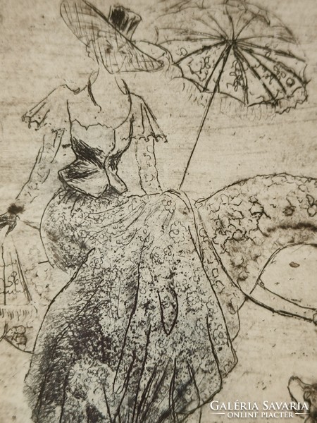 Láng Rudolf rézkarc
