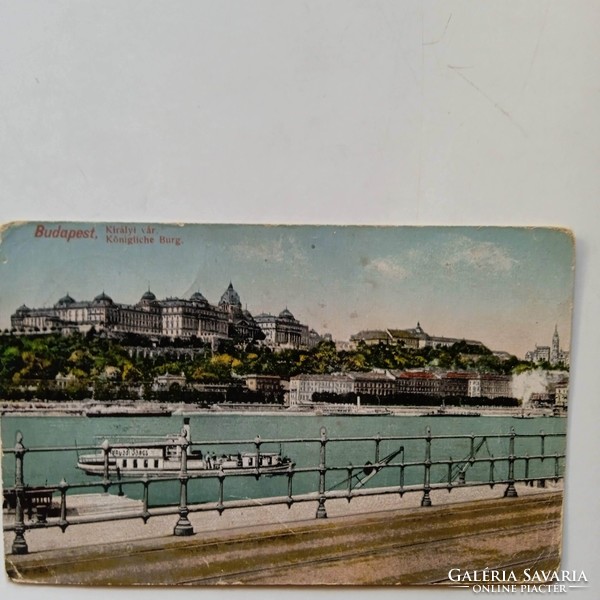 ZA538.13  Budapest - Vár,  Duna,  Hunyadi János hajó - Tábori posta -Bruck an der Mur -1914