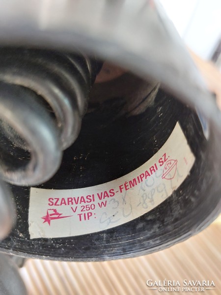 Retro szarvasi mennyezeti 3 ágú réz és műanyag spot lámpa, porcelán foglalattal állítható (liftes)