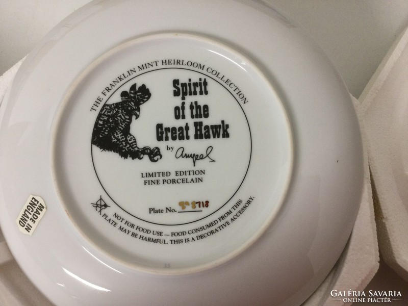 Limitált darabszámban készült, sorszámozott Franklin Mint Heirloom Recommendation angol porcelán
