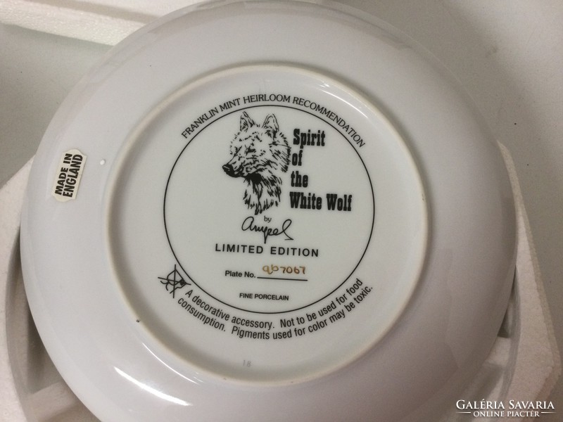 Limitált darabszámban készült, sorszámozott Franklin Mint Heirloom Recommendation angol porcelán