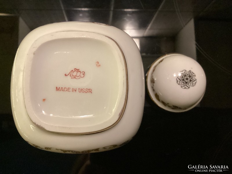 Lomonosov teafű- fűszertartó doboz, régi Lomonoszov porcelán