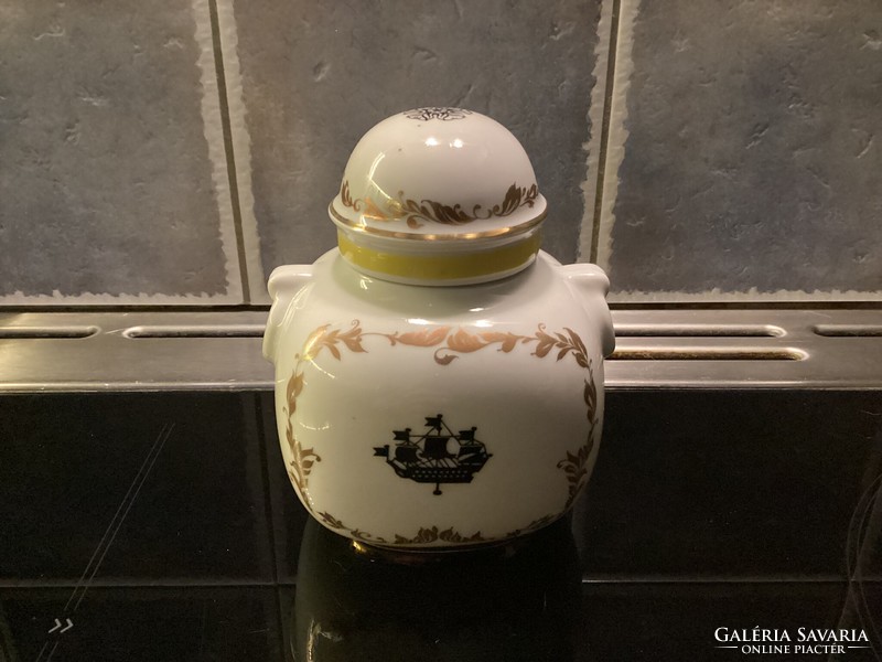 Lomonosov teafű- fűszertartó doboz, régi Lomonoszov porcelán