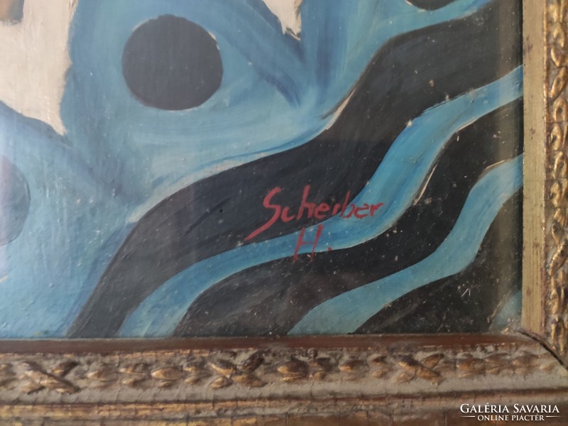 Régi Festmény,jelzett, Scheiber Hugó jelzéssel