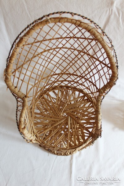 2 db rattan fonott baba fotel
