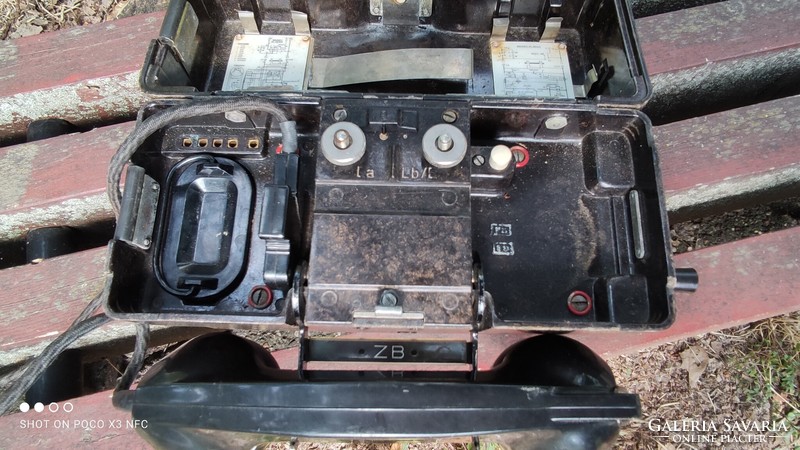 Bundeswehr katonai hordozható telefon terepi telefon FF - OB / ZB 1965