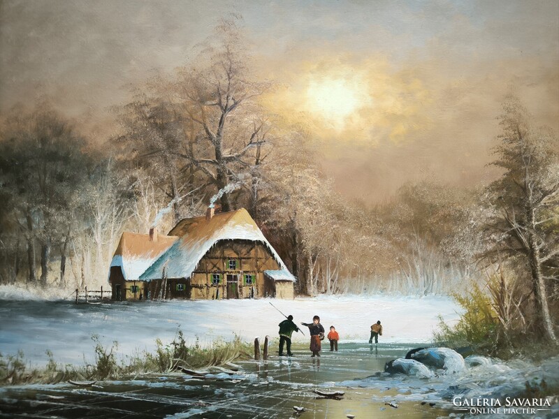 Günter Seekatz 70x80 (plusz keret) német festmény