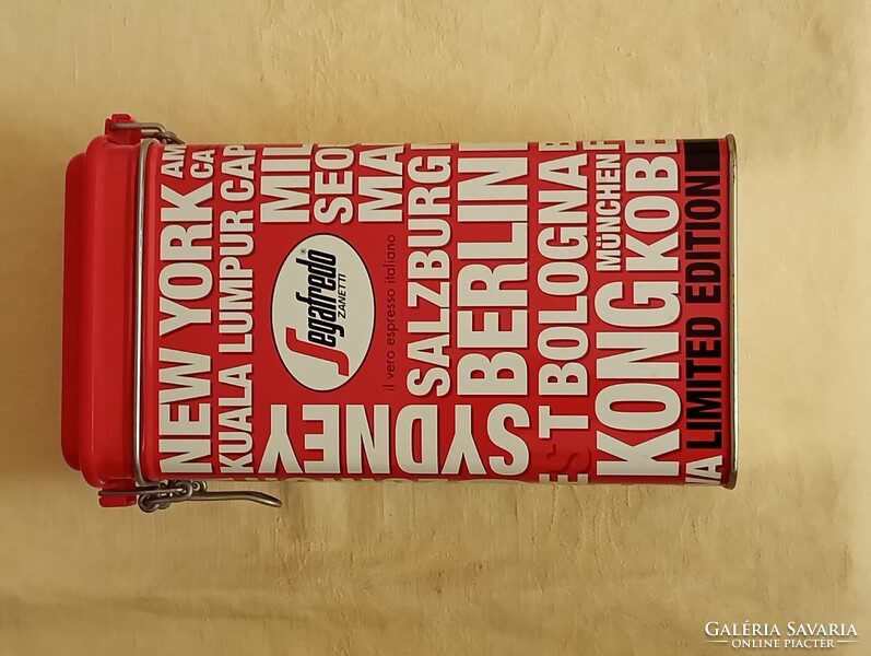 Doboz fém Segafredo Zanetti 11,5x8x22cm LIMITÁLT kiadás