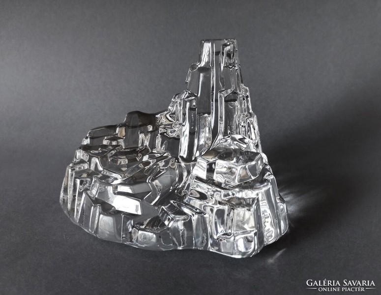 Josef Marcolin avantgarde kristály-jégszobor FM Kunstglas 1980's Austria/Svédország