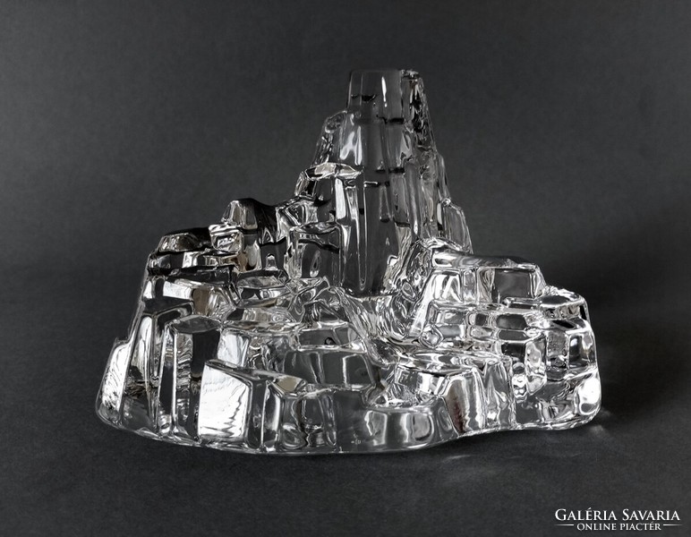 Josef Marcolin avantgarde kristály-jégszobor FM Kunstglas 1980's Austria/Svédország