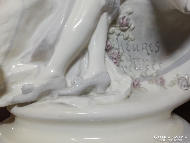 Alt Wien Deposé,Podany 1910-20 Évek Scauer Vienna Faience Austria Szerelmes Pár Figurális Porcelán.