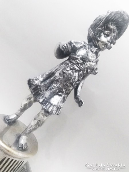 Argentor szecessziós/jugendstil szobor - feltehetöleg Hans Ofner munkája - Bécs 1905 körül