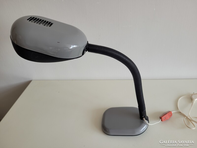 Retro régi nagy méretű gégecsöves szürke mid century lámpa space age