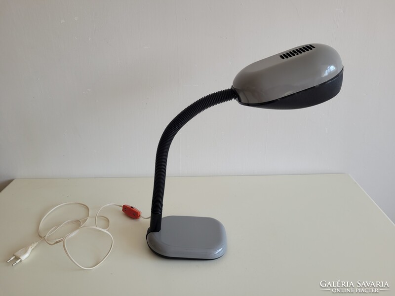Retro régi nagy méretű gégecsöves szürke mid century lámpa space age