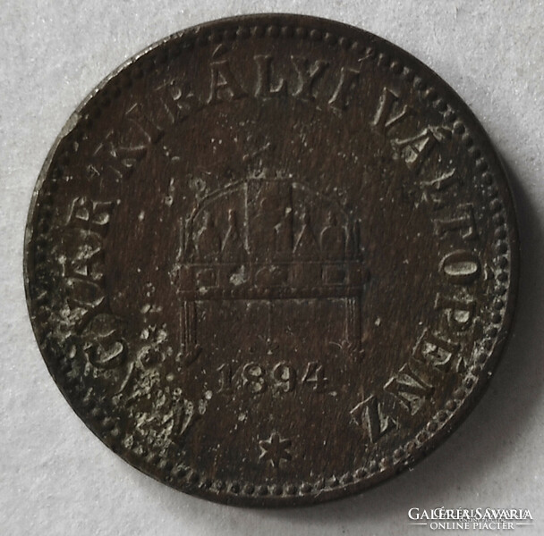 2 Fillér 1894 KB.