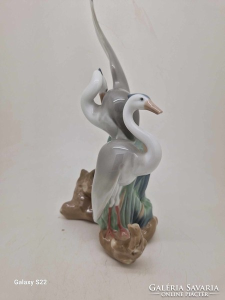 Lladro Nao porcelán madarak gémek 27cm egyik gém csőre törött