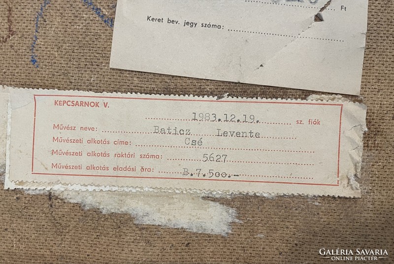 Baticz Levente (1941- ) EREDETI 73x93 cm olajfestménye