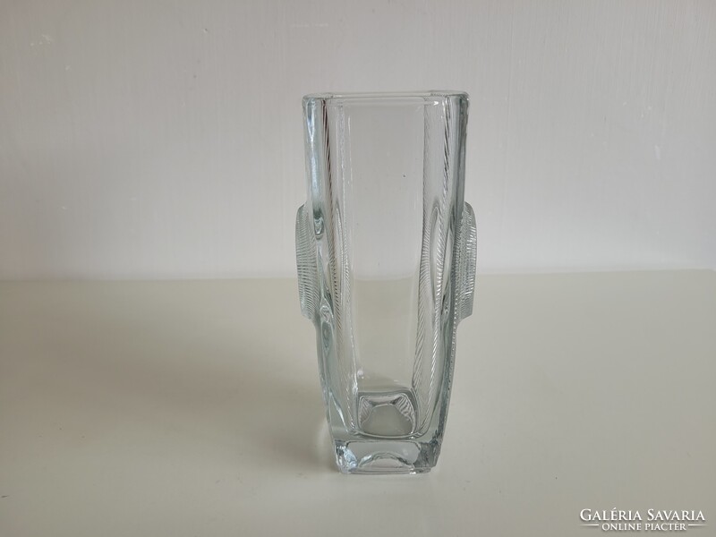 Retro Cseh Rudolf Jurnikl mid century üveg váza Sklo Union Osaka
