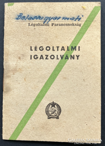 Légoltalmi igazolvány a Rákosi-korból