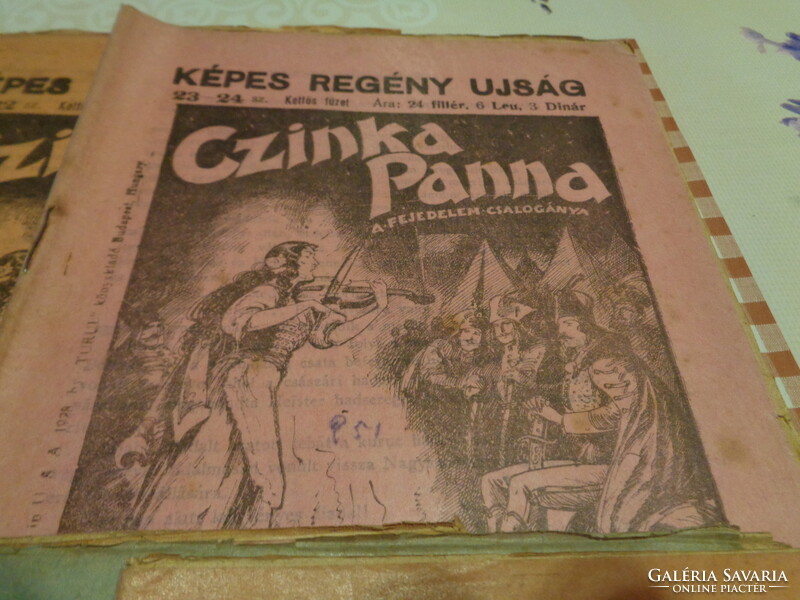 Cinka Panna , régi  regény újság , 15 db . / egyenként  is eladó  /