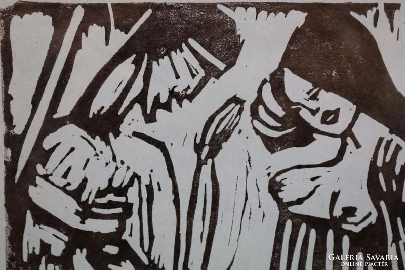 Emil Nolde eredeti fametszete