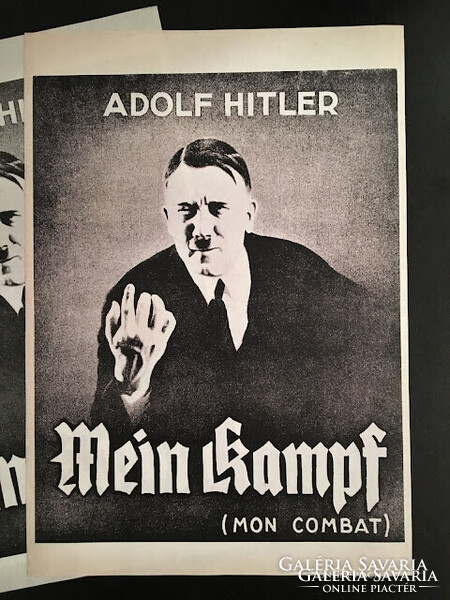 1940s ADOLF HITLER MEIN KAMPF PROPAGANDA POSTER FRANCE VICHY GERMAN WW2