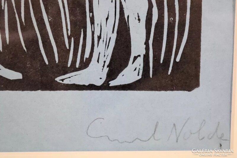 Emil Nolde eredeti fametszete