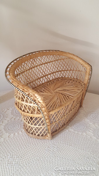 "Páva fotel" rattan babafotel,kanapé