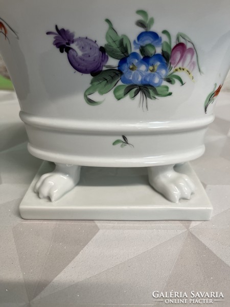 Herendi Tertia Oroszlán Körmös Talpas Porcelán Váza A85