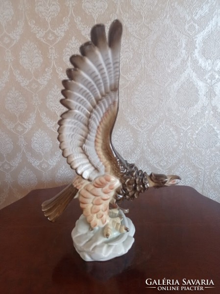 B004 Herendi porcelán Sas, Turul madár szobor Nagy méret
