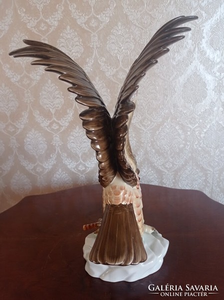 B004 Herendi porcelán Sas, Turul madár szobor Nagy méret