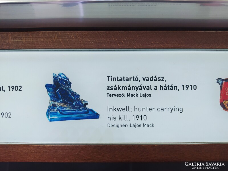 Zsolnay eosin figura - tintatartó Mack Lajos