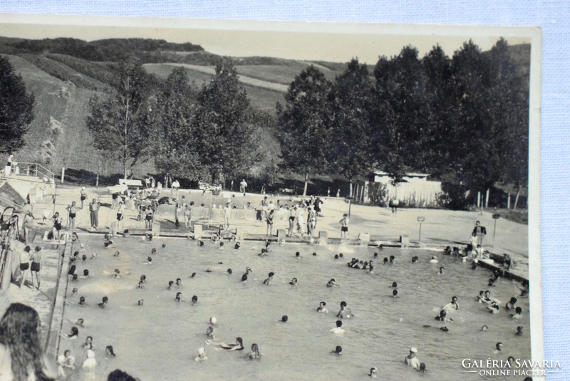 Bükkszék Strand - Fürdőzők- jó fotó képeslap  Sztanek Ede Pásztó fényképezte 1948ban