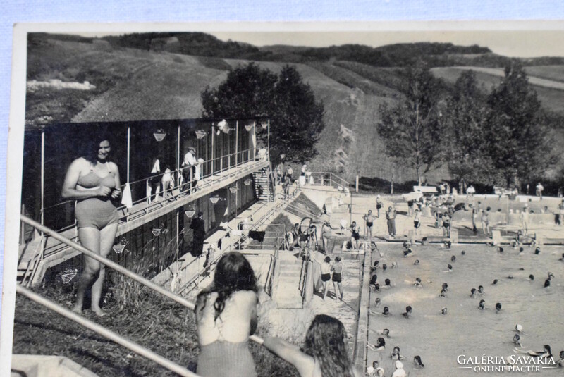 Bükkszék Strand - Fürdőzők- jó fotó képeslap  Sztanek Ede Pásztó fényképezte 1948ban