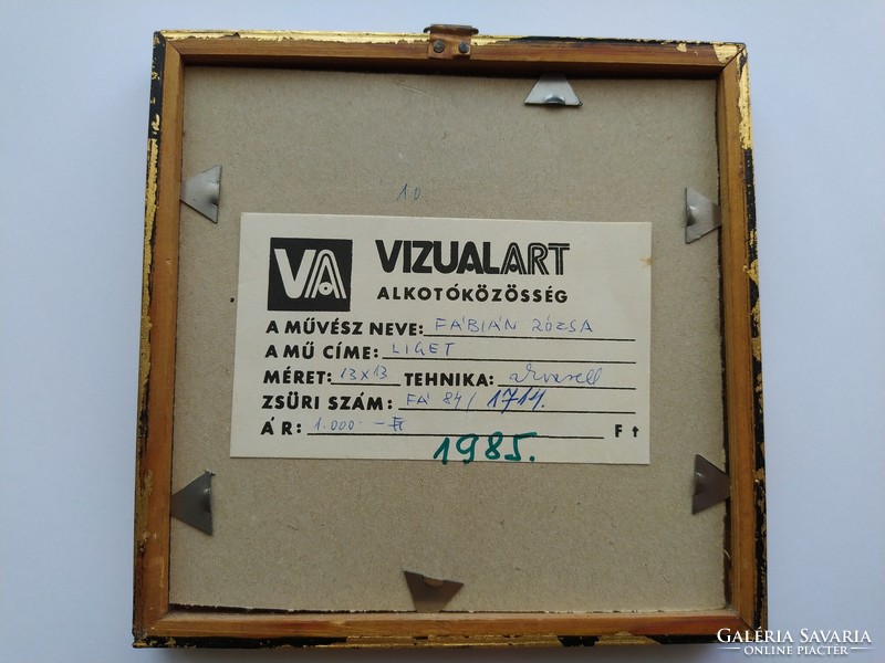 Fábián Rózsa - liget (akvarell festmény)