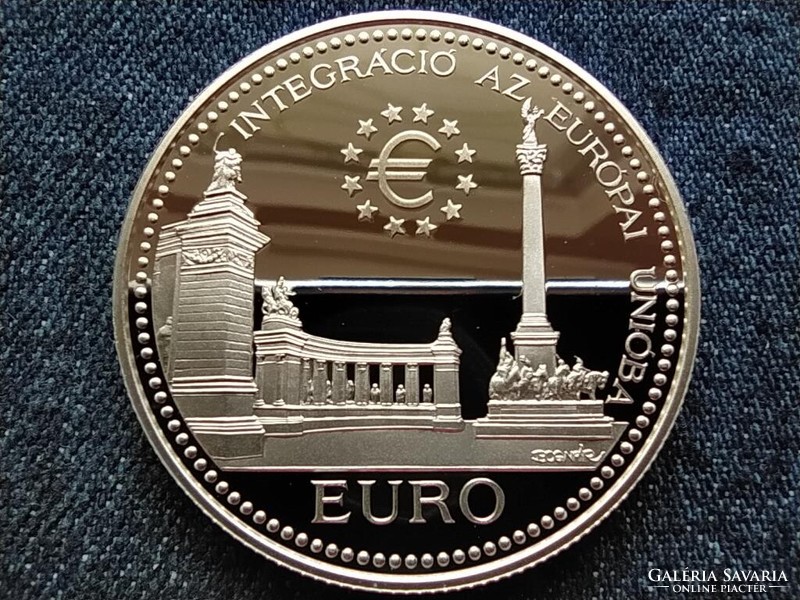E.C.U. - Integráció az Európai Unióba Hősök tere ezüst 2000 Forint 1998 BP PP