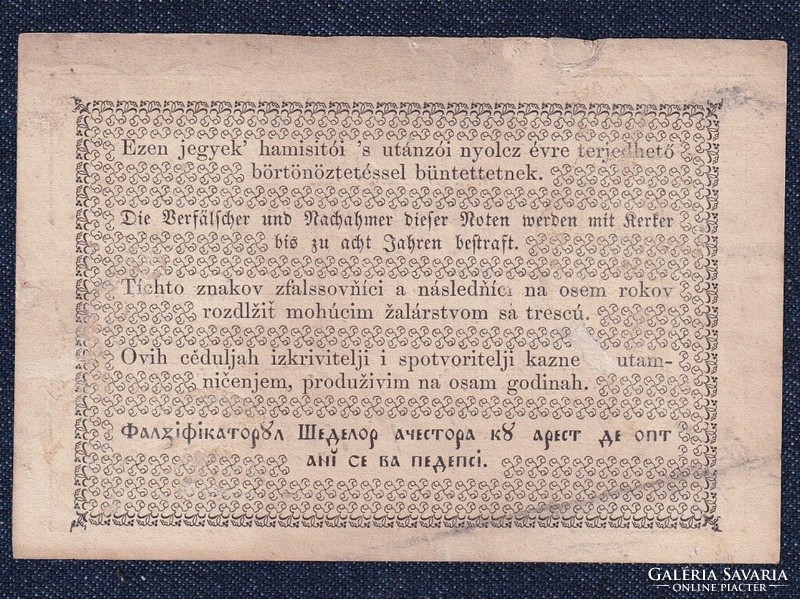 Szabadságharc (1848-1849) Kossuth bankó 2 Pengő Forintra bankjegy 1849